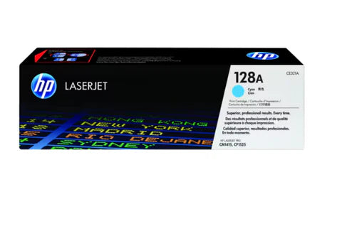 HP 128A Cyan Toner Cartridge Compatible Printers [IP]